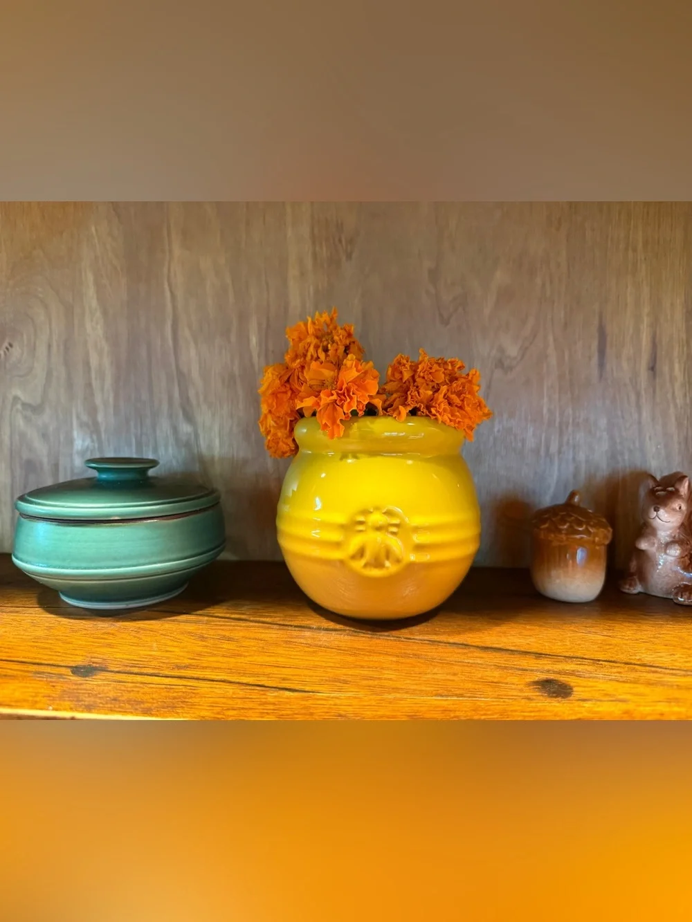Le Creuset Honey Pot Base Only In Dijon Yellow Stoneware